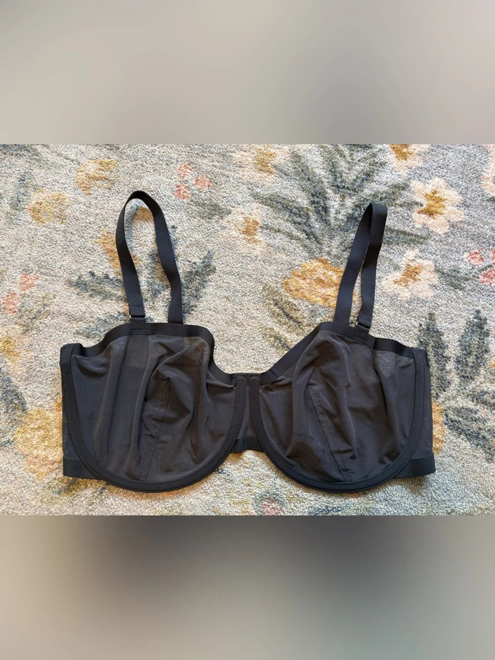 Cup The Balconette Mesh Bra in Black 38F
